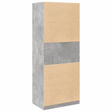 Wardrobe Concrete Grey 80x50x200 cm - Stylish & Durable Design