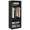 Stylish Black Wardrobe 80x50x200 cm | Engineered Wood