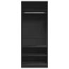 Stylish Black Wardrobe 80x50x200 cm | Engineered Wood