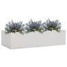 Light Grey Office Flower Box - Durable Steel Plant Pot