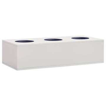 Light Grey Office Flower Box - Durable Steel Plant Pot