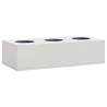 Light Grey Office Flower Box - Durable Steel Plant Pot