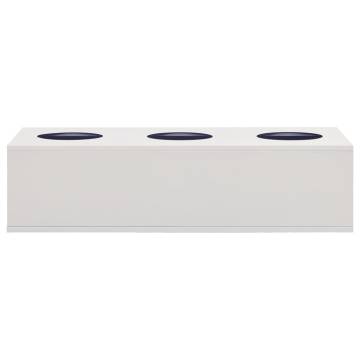 Light Grey Office Flower Box - Durable Steel Plant Pot