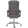 Stylish Grey Faux Leather Reclining Office Chair | HipoMarket