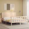 King Size Bed Frame with Headboard | Solid Pine Wood