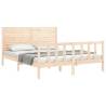 King Size Bed Frame with Headboard | Solid Pine Wood