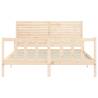 King Size Bed Frame with Headboard | Solid Pine Wood