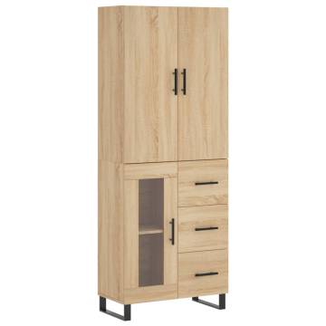 Stylish Highboard Sonoma Oak - 69.5x34x180 cm | HipoMarket