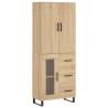 Stylish Highboard Sonoma Oak - 69.5x34x180 cm | HipoMarket