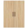 Stylish Highboard Sonoma Oak - 69.5x34x180 cm | HipoMarket