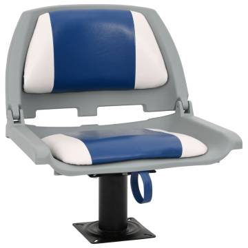 4 Piece Foldable Boat Seat Set - Blue and White | HipoMarket