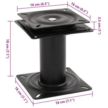 Boat Seat Pedestal with 360° Swivel Steel | Hipo Market