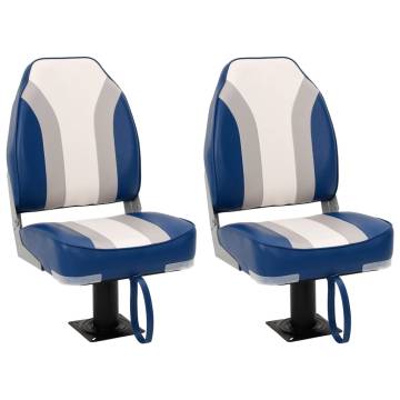 Comfortable 360° Rotatable Boat Seats with Pedestal - 2 Pcs Set