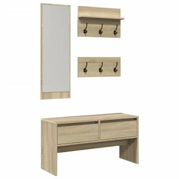 4 Piece Hallway Furniture Set - Sonoma Oak Engineered Wood