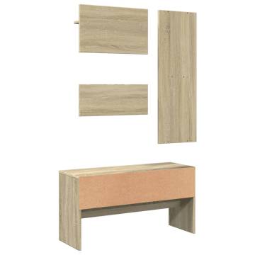 4 Piece Hallway Furniture Set - Sonoma Oak Engineered Wood