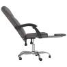 Stylish Grey Faux Leather Reclining Office Chair | HipoMarket