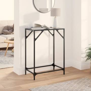 Elegant Console Table with Black Glass Top – 60x35x81 cm