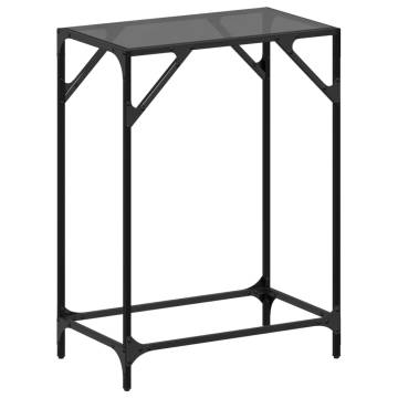 Elegant Console Table with Black Glass Top – 60x35x81 cm