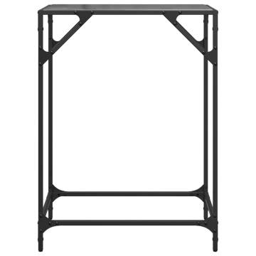 Elegant Console Table with Black Glass Top – 60x35x81 cm