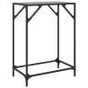 Elegant Console Table with Black Glass Top – 60x35x81 cm