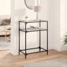  Console Table with Transparent Glass Top 60x35x81 cm Steel Colour transparent Size 60 x 35 x 81 cm Quantity in Package 1 