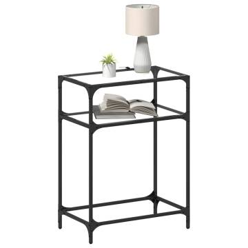 Elegant Console Table with Glass Top - 60x35x81 cm | HipoMarket