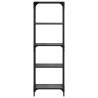 Stylish Storage Rack with Glass Top - 40x30x123 cm Steel