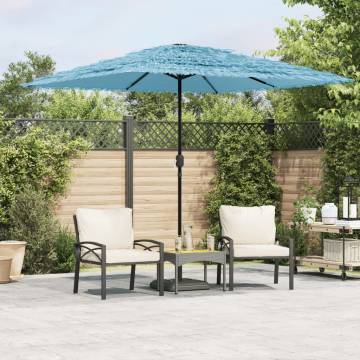 Garden Parasol with Steel Pole - Blue 248x248 cm | Hipo Market