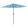 Garden Parasol with Steel Pole - Blue 248x248 cm | Hipo Market