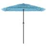 Garden Parasol with Steel Pole - Blue 248x248 cm | Hipo Market