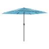 Garden Parasol with Steel Pole - Blue 248x248 cm | Hipo Market