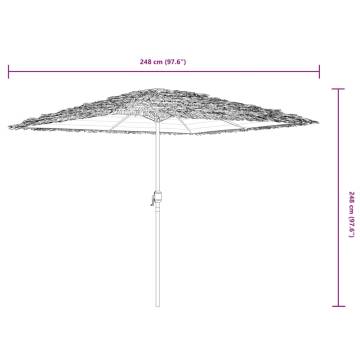 Garden Parasol with Steel Pole - Blue 248x248 cm | Hipo Market