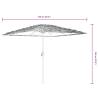 Garden Parasol with Steel Pole - Blue 248x248 cm | Hipo Market