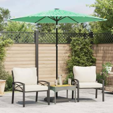 Garden Parasol with Steel Pole - Green 223x223 cm | HipoMarket