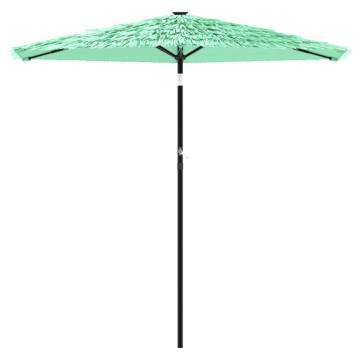 Garden Parasol with Steel Pole - Green 223x223 cm | HipoMarket