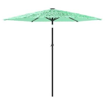 Garden Parasol with Steel Pole - Green 223x223 cm | HipoMarket