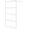 Modern Walk-in Shower Wall White 115x195 cm Clear ESG Glass