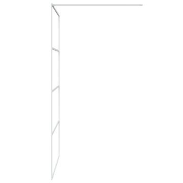 Modern Walk-in Shower Wall White 115x195 cm Clear ESG Glass