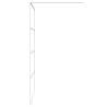 Modern Walk-in Shower Wall White 115x195 cm Clear ESG Glass