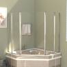 Stylish Bath Enclosures - 104x130 cm Tempered Glass | HipoMarket