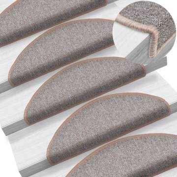 Stair Mats 10 pcs Light Brown 65x24x4 cm | Hipomarket