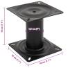 Boat Seat Pedestal Black 18 cm Steel - Durable & Reliable