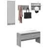 4 Piece Grey Sonoma Engineered Wood Hallway Furniture Set