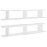 Wall Shelf 2 Pcs - Stylish White Engineered Wood Storage