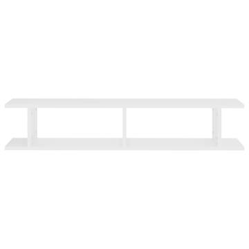 Wall Shelf 2 Pcs - Stylish White Engineered Wood Storage