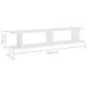 Wall Shelf 2 Pcs - Stylish White Engineered Wood Storage