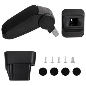 Car Armrest Black 13x34x(33-46) cm ABS - Stylish & Durable