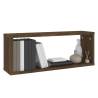 Wall Cube Shelves 4 pcs Brown Oak - Stylish Storage Solution