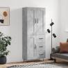  Highboard Concrete Grey 69.5x34x180 cm Engineered Wood Colour concrete grey Quantity in Package 1 Model 1 wood door 3 drawers 