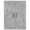 Stylish Highboard in Concrete Grey - 69.5x34x180 cm